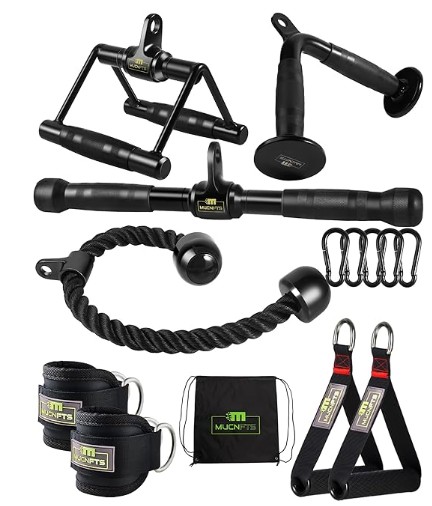 1 Cable Machine Accessories for Home Gym, LAT Pulldown Attachments, Durable and Reliable Weight Fitness Gym Accessories, Tricep Pull Down Attachment