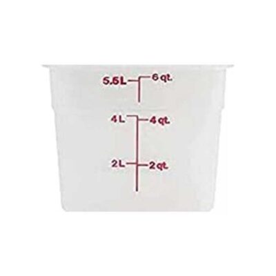 Cambro 6SFSPP190 Translucent Food Container With Lid, 6-Quart