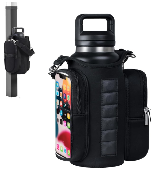 3 Magnetic Gym Bag for Men & Women - Water Bottle Holder, Crossbody Strap