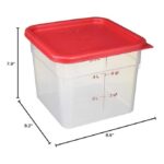 Cambro 6SFSPP190 Translucent Food Container With Lid, 6-Quart