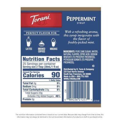 61rPYwuj30L._SX679_.jpg Torani PEPPERMINT 750 ML PET